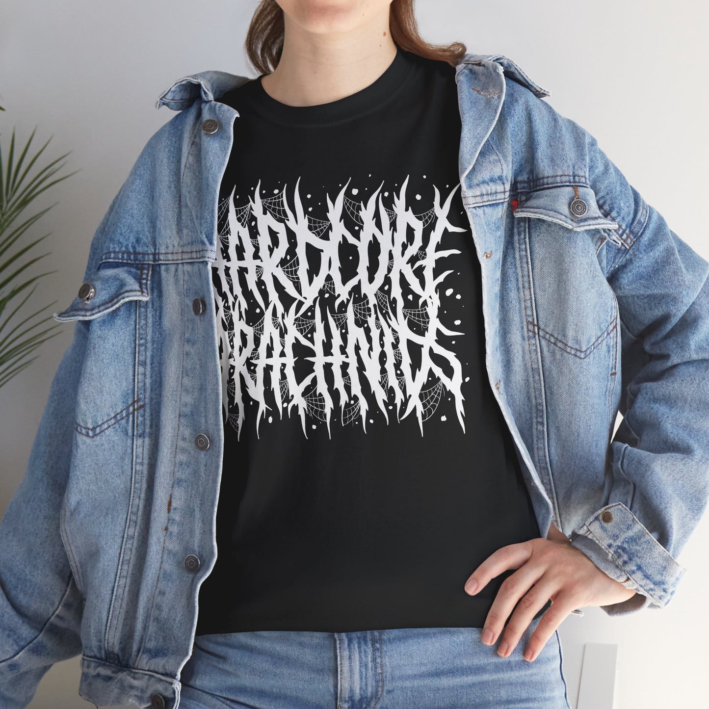 Hardcore Arachnids death metal logo Unisex Heavy Cotton Tee