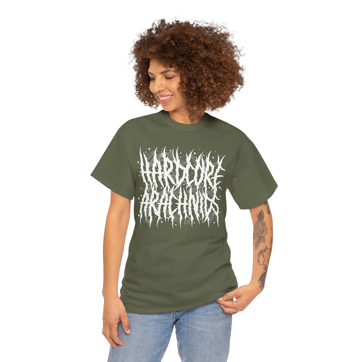 Hardcore Arachnids death metal logo Unisex Heavy Cotton Tee