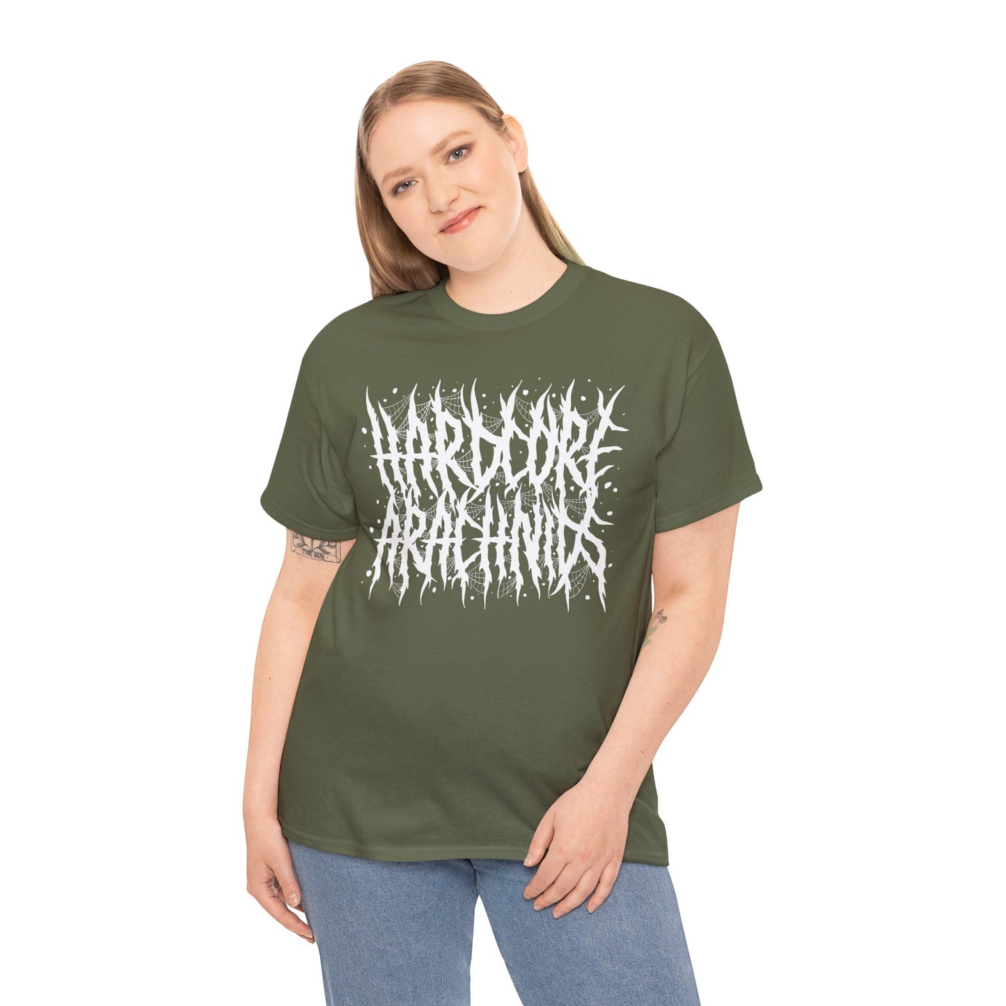 Hardcore Arachnids death metal logo Unisex Heavy Cotton Tee