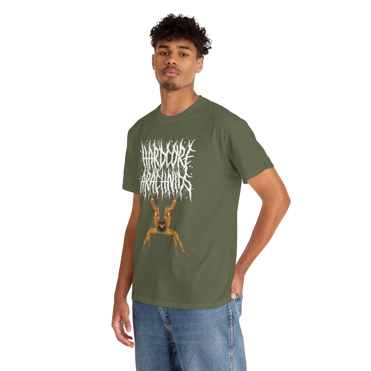 Hardcore Arachnids death metal logo/P. murnius Unisex Heavy Cotton Tee