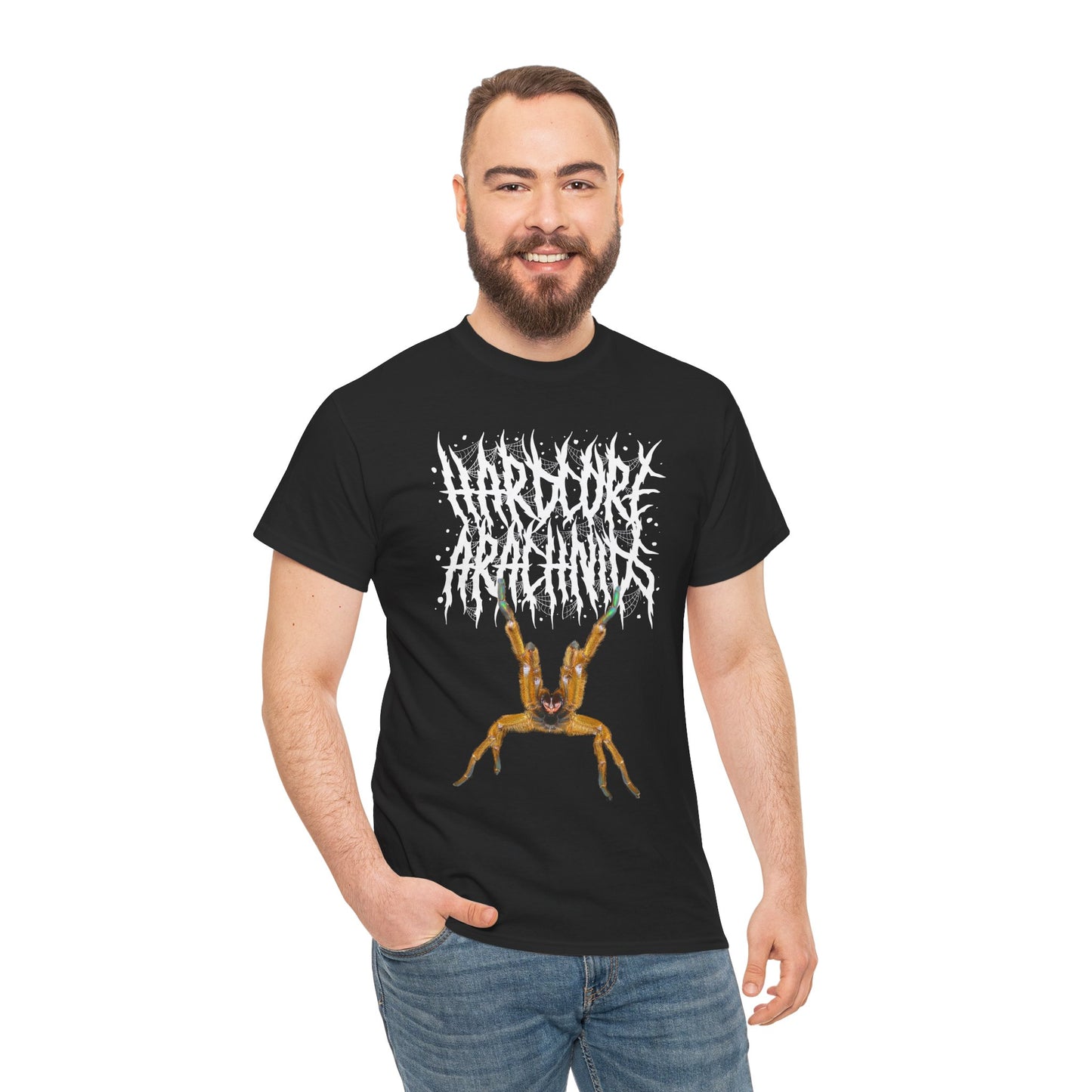 Hardcore Arachnids death metal logo/P. murnius Unisex Heavy Cotton Tee