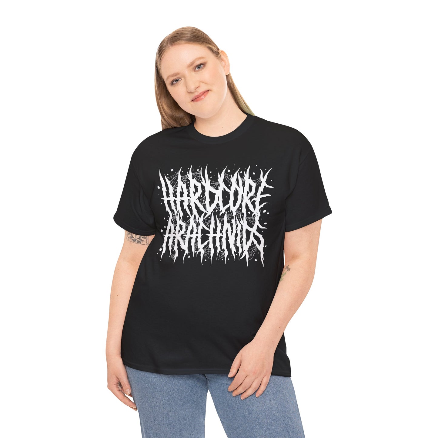 Hardcore Arachnids death metal logo Unisex Heavy Cotton Tee