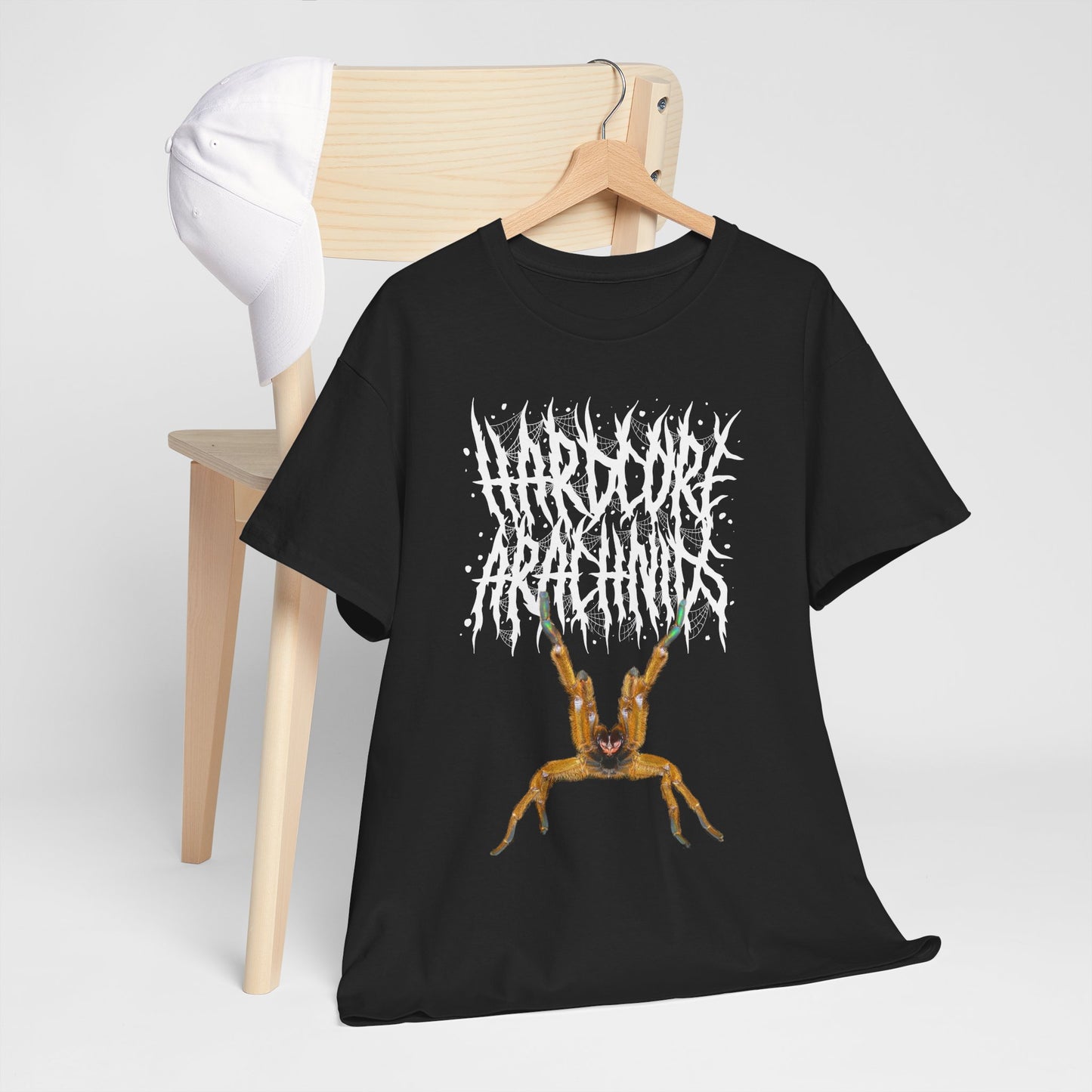 Hardcore Arachnids death metal logo/P. murnius Unisex Heavy Cotton Tee