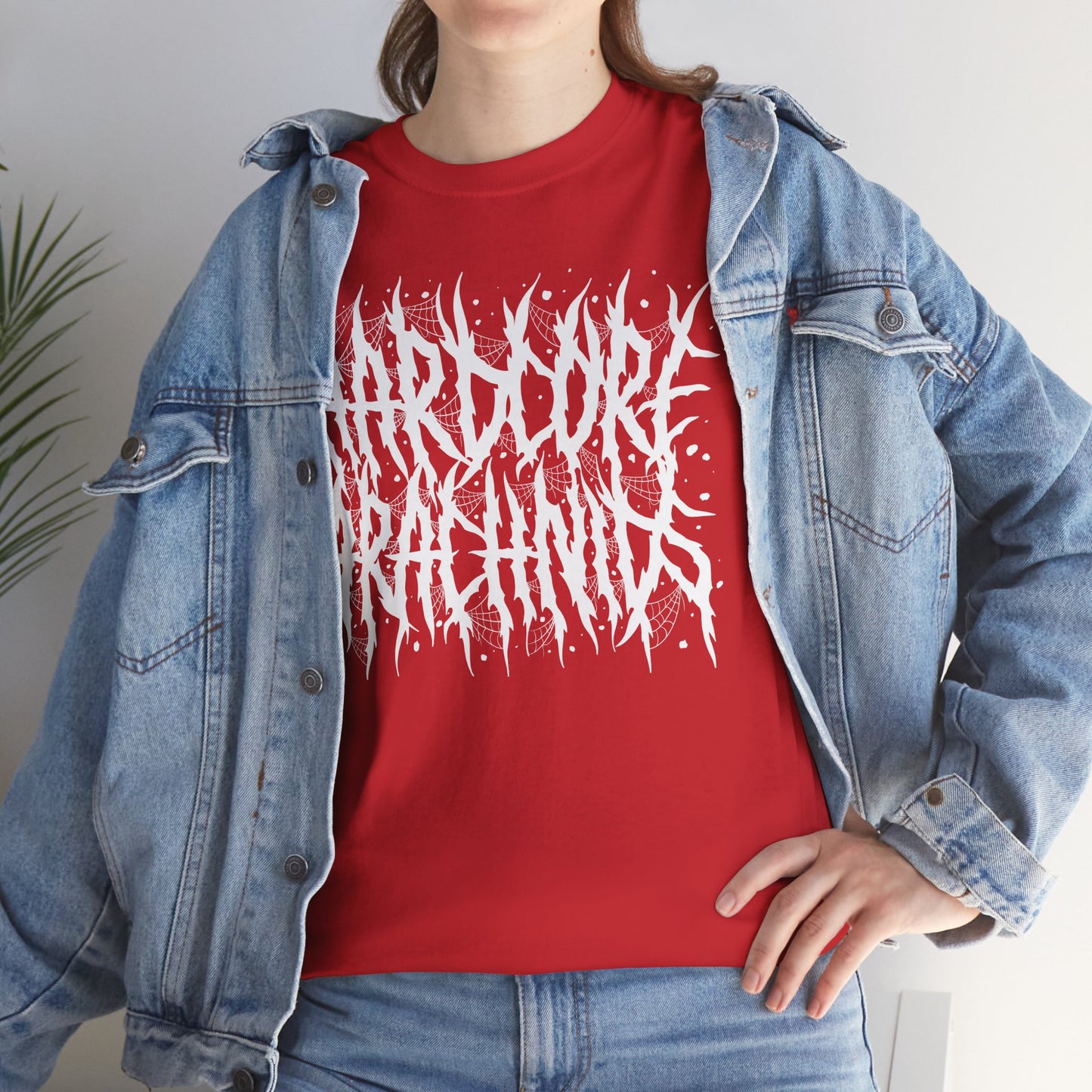 Hardcore Arachnids death metal logo Unisex Heavy Cotton Tee