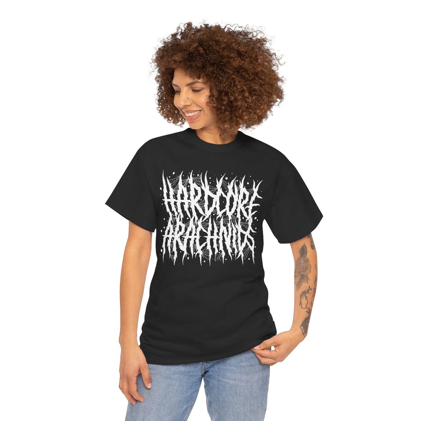 Hardcore Arachnids death metal logo Unisex Heavy Cotton Tee