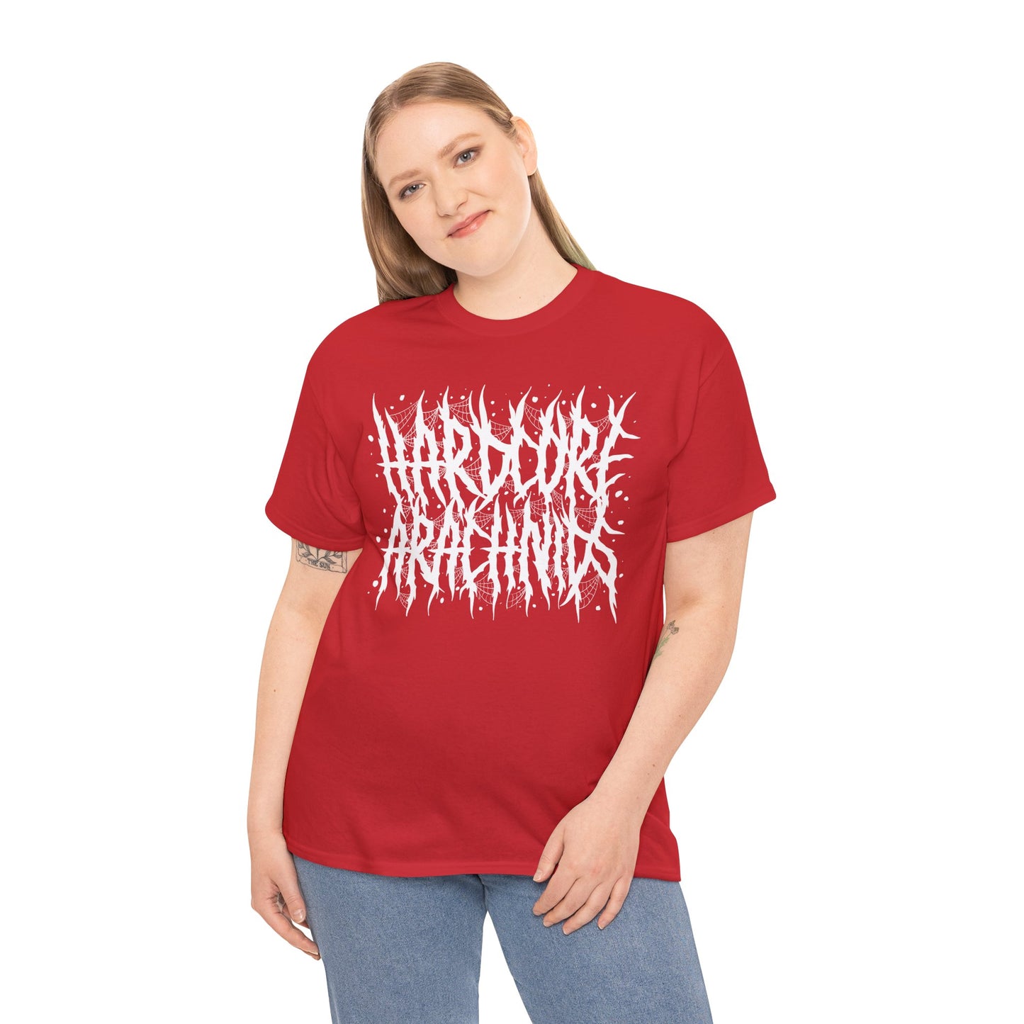 Hardcore Arachnids death metal logo Unisex Heavy Cotton Tee