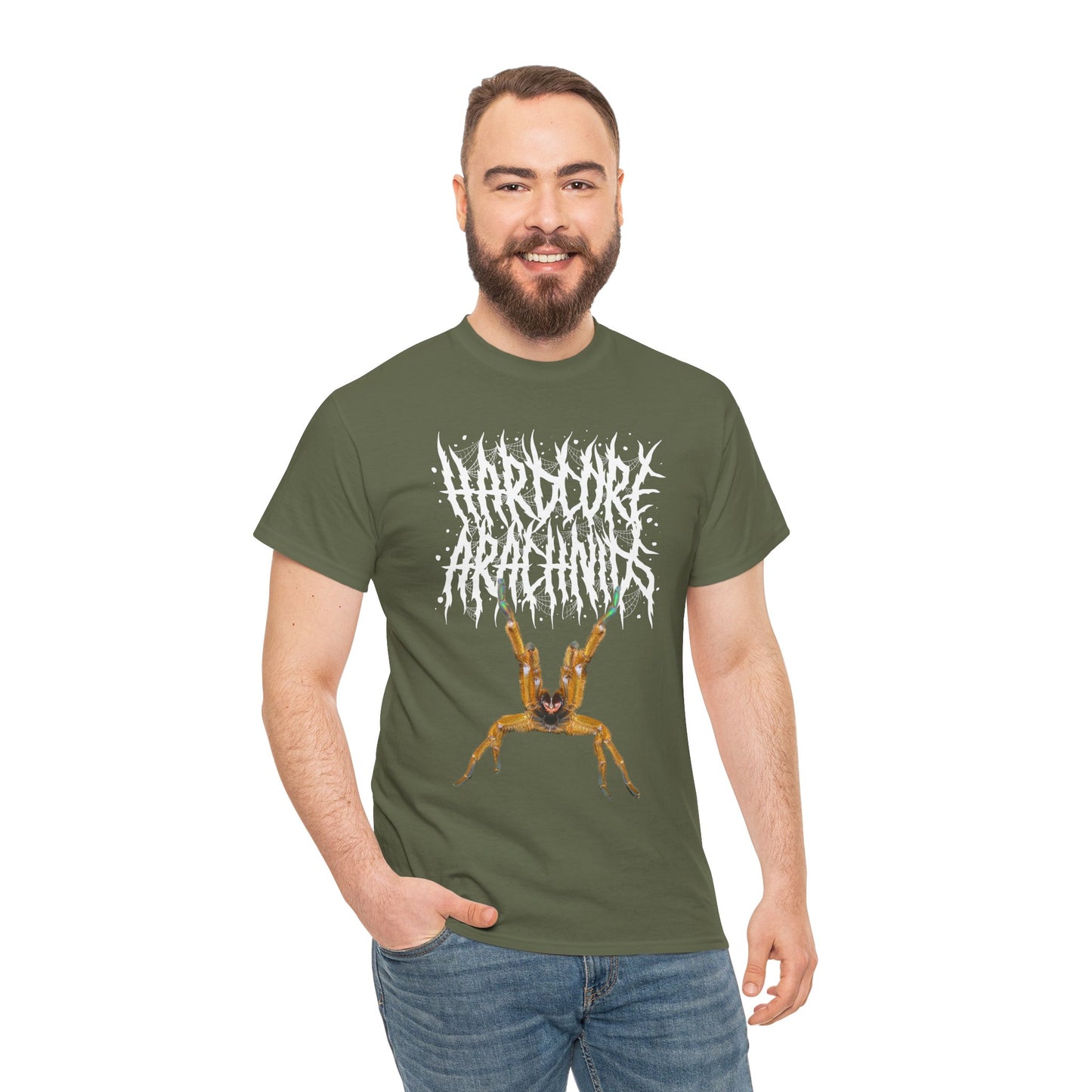 Hardcore Arachnids death metal logo/P. murnius Unisex Heavy Cotton Tee