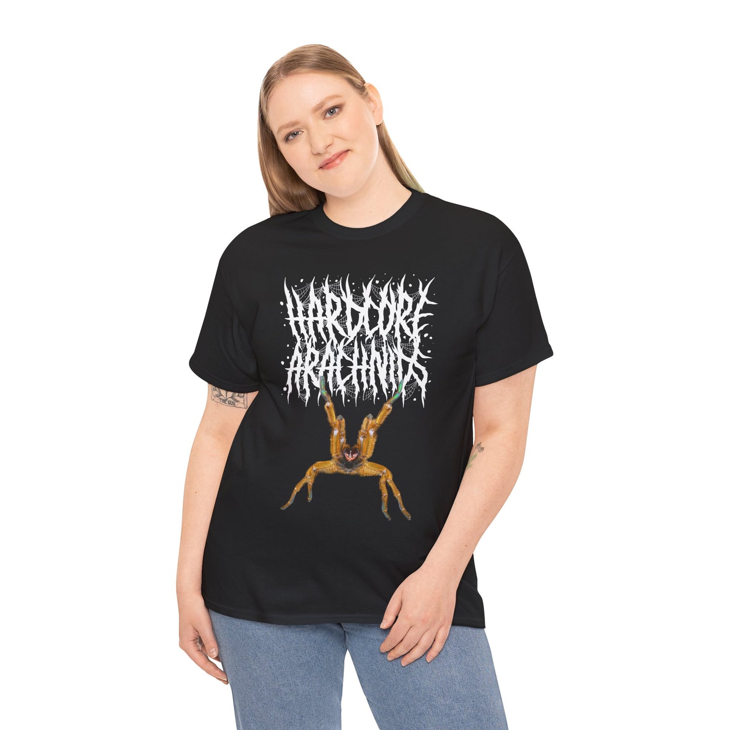 Hardcore Arachnids death metal logo/P. murnius Unisex Heavy Cotton Tee