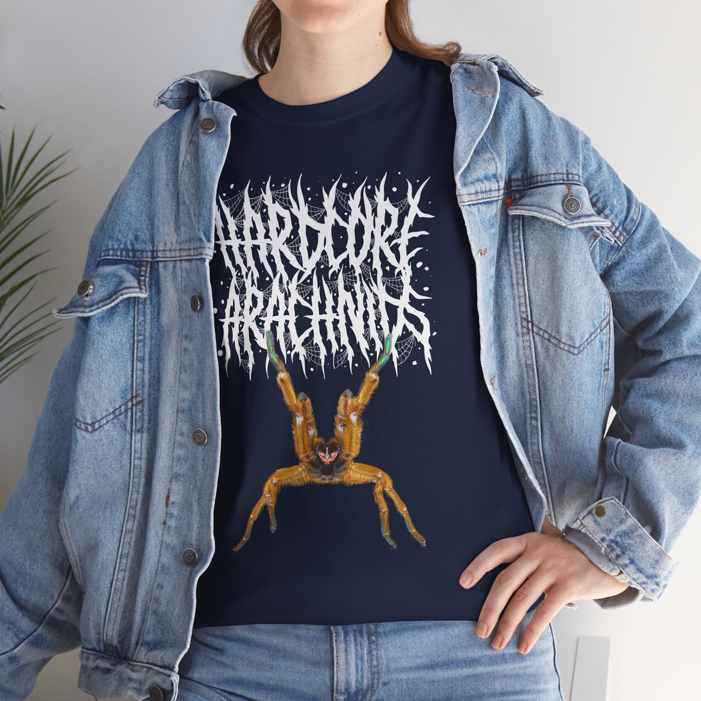 Hardcore Arachnids death metal logo/P. murnius Unisex Heavy Cotton Tee