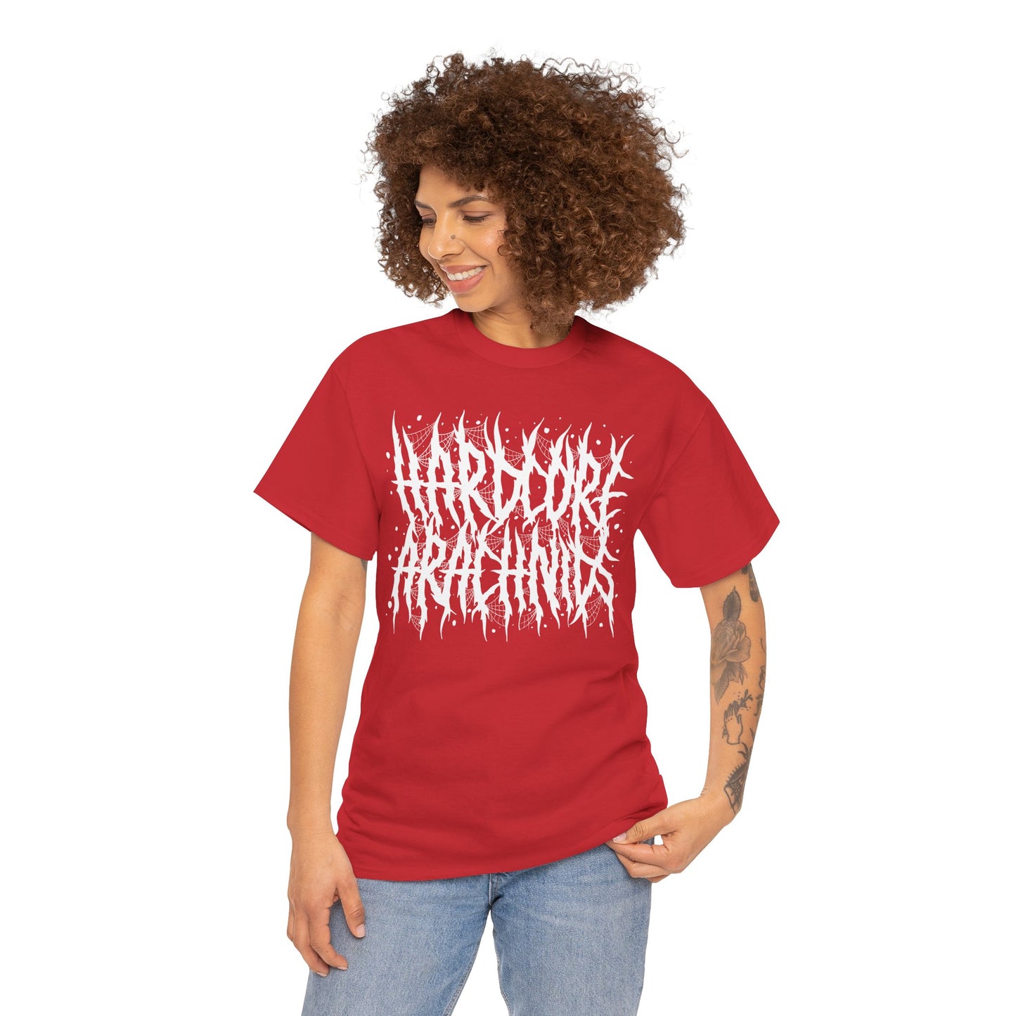 Hardcore Arachnids death metal logo Unisex Heavy Cotton Tee