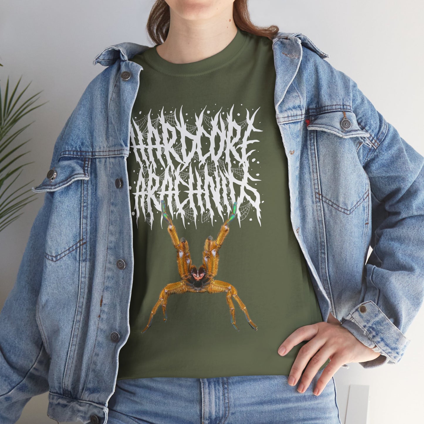 Hardcore Arachnids death metal logo/P. murnius Unisex Heavy Cotton Tee