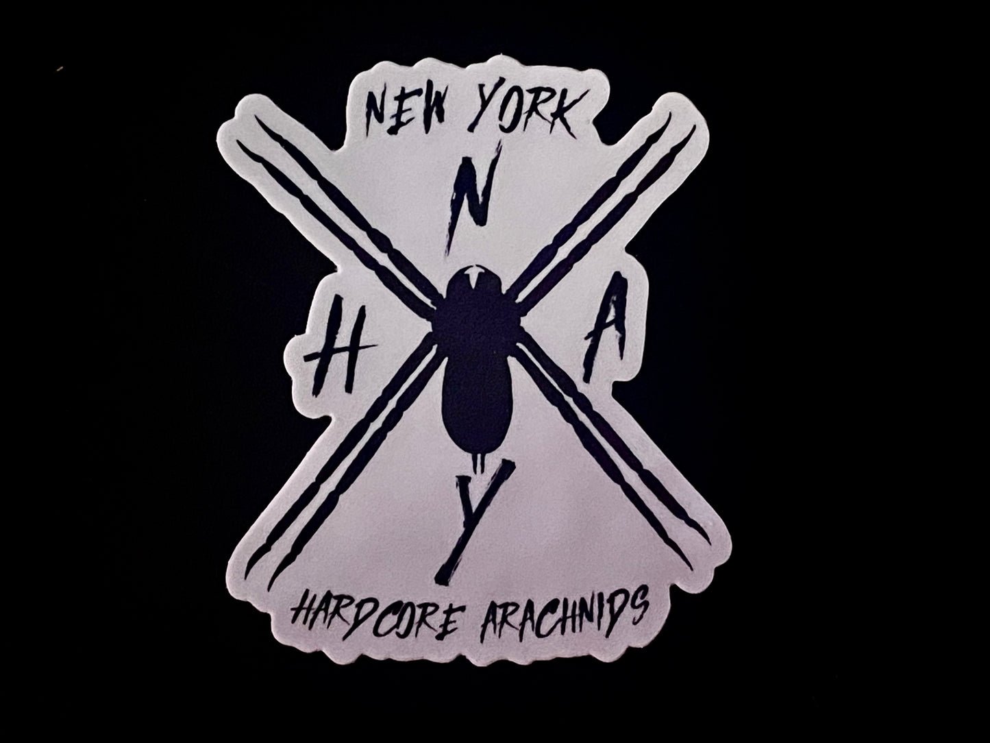 3” Vinyl stickers (NY Hardcore Arachnids logo)