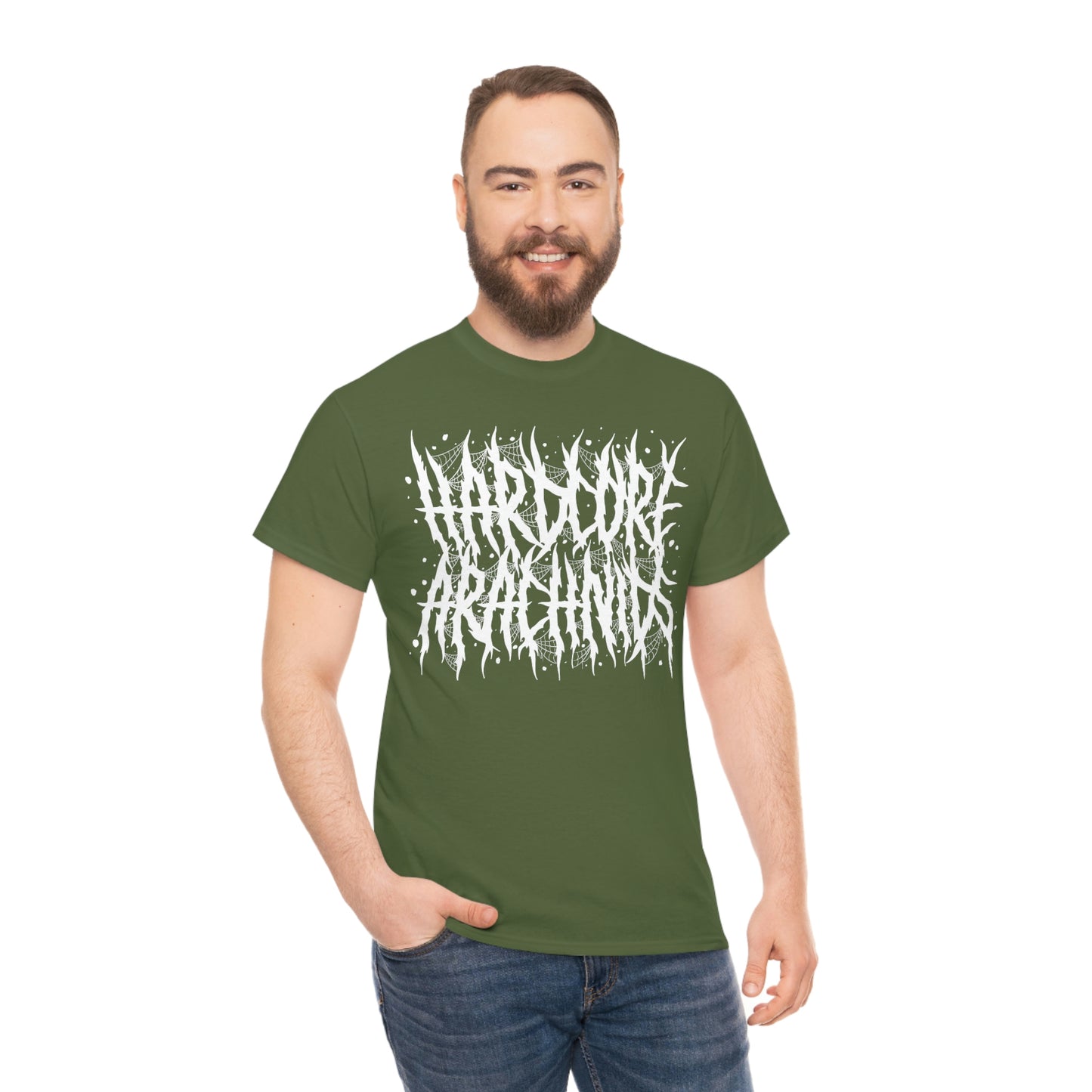 Hardcore Arachnids death metal logo Unisex Heavy Cotton Tee
